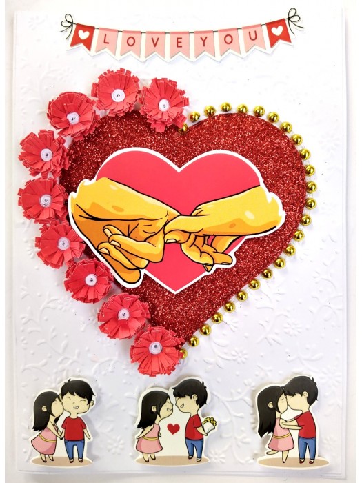 Handmade Valentine Love Card - VAL21F image