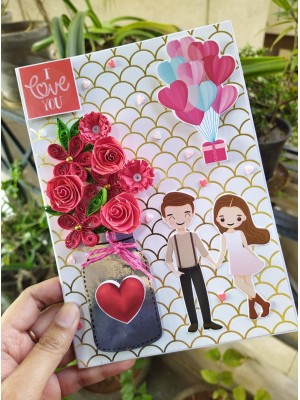 Handmade Valentine Love Card - VAL21H Handmade Valentine Love Card - VAL21H