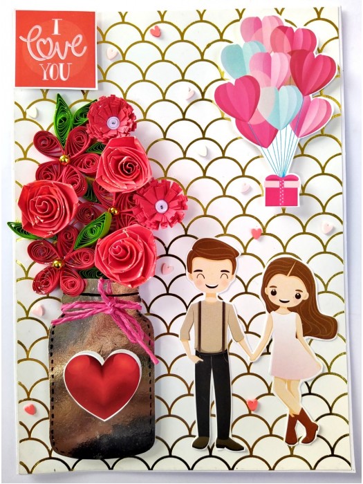 Handmade Valentine Love Card - VAL21H image