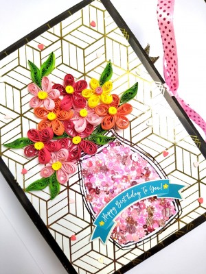 Sparkling Birthday Quilled Scrapbook. Sparkling Birthday Quilled Scrapbook.