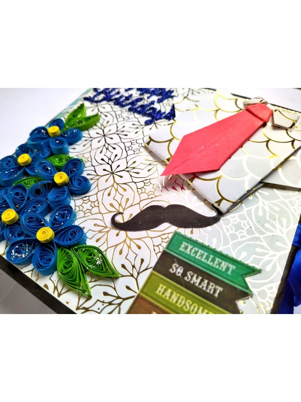 Quilled Male Theme Handmade Scrapbook