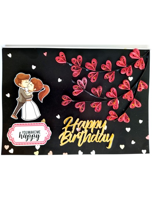 Tree of Hearts Birthday Greeting card image