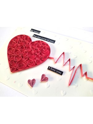 Quilled Heartbeat of Love Card Quilled Heartbeat of Love Card