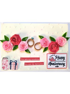Anniversary Quilled Greeting card Anniversary Quilled Greeting card