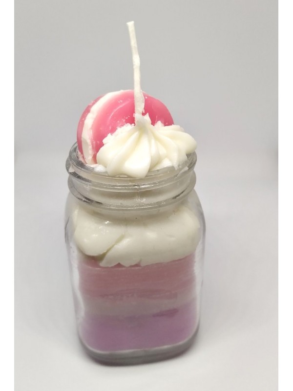 Scented Strawberry Jar Candle Macaron