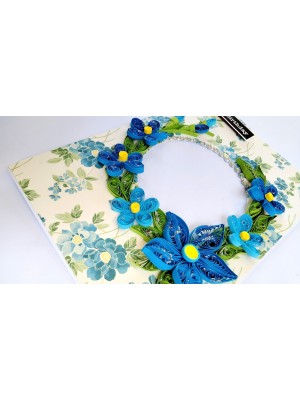 Sparkling Blue Quilled Flowers Birthday card Sparkling Blue Quilled Flowers Birthday card