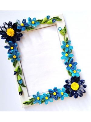 Blue Quilled Flowers Photo frame - 5x7inch Blue Quilled Flowers Photo frame - 5x7inch