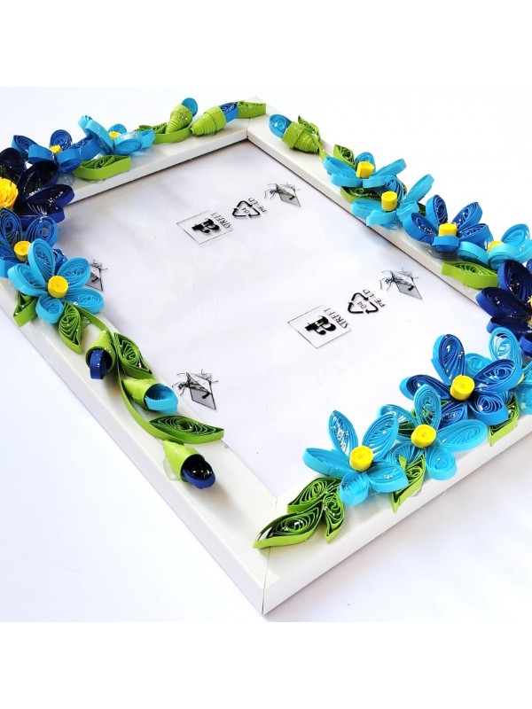 Blue Quilled Flowers Photo frame - 5x7inch