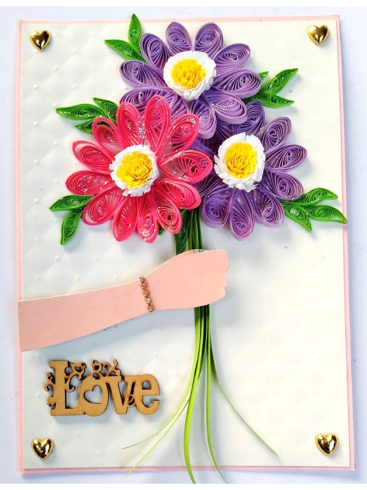 A bunch of flowers for you card