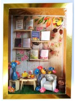 Miniature Room - Birthday | Best wishes Greeting card