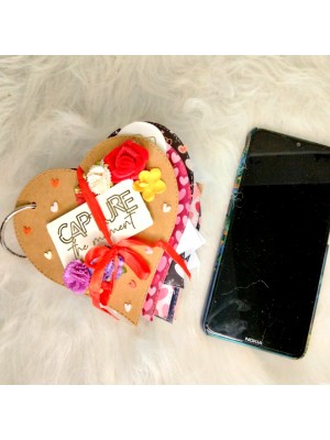 Heart shaped mini scrapbook 