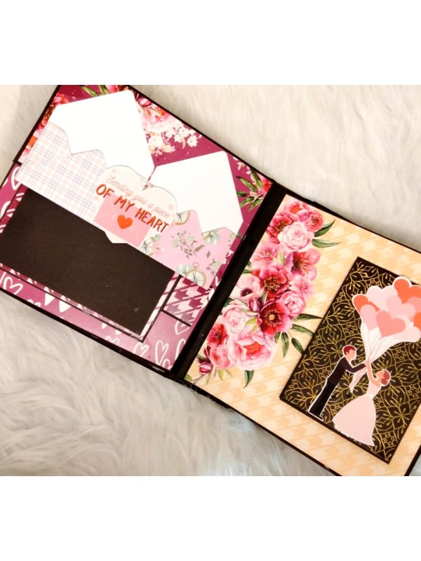 Love themed scrapbook with shaker cover