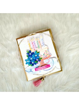 Lights Handmade Quilled Birthday Sweet Box  Lights Handmade Quilled Birthday Sweet Box