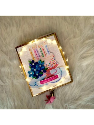 Lights Handmade Quilled Birthday Sweet Box  Lights Handmade Quilled Birthday Sweet Box