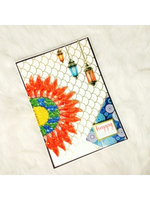 Sparkling Handmade Quilled Diwali Greeting Card D30 Sparkling Handmade Quilled Diwali Greeting Card D30