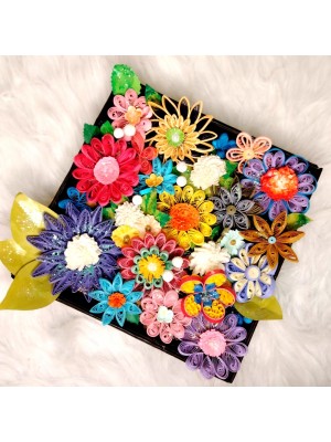 Quilled flower Home decor tray Quilled flower Home decor tray