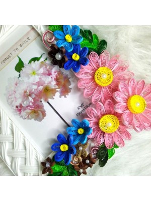 Quilled Flowers Birthday Photo Frame Quilled Flowers Birthday Photo Frame