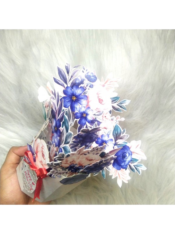 3D flower basket pop up card
