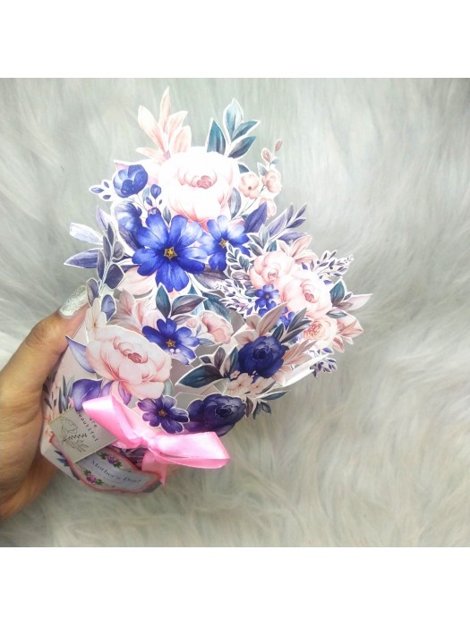 3D flower basket pop up card