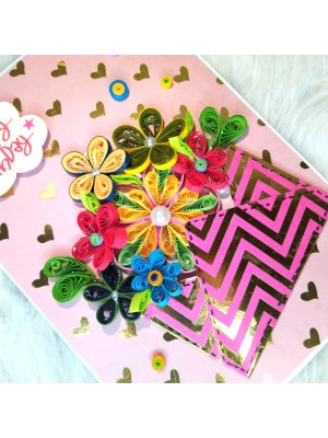 Quilled Flowers In Envelope Greeting Card Quilled Flowers In Envelope Greeting Card