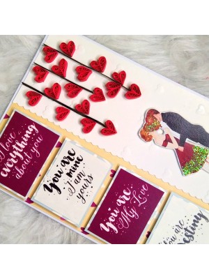 Quilled hearts love greeting card Quilled hearts love greeting card