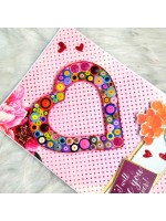 Vibrant quilled Heart greeting card
