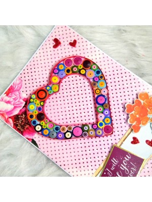 Vibrant quilled Heart greeting card Vibrant quilled Heart greeting card