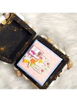 Seashell Box with cute mini scrapbook