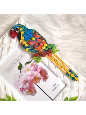 Quilled Flowers and quilled bird Photo frame Quilled Flowers and quilled bird Photo frame