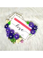 Quilled Heart Shaped Photo frame - Purple