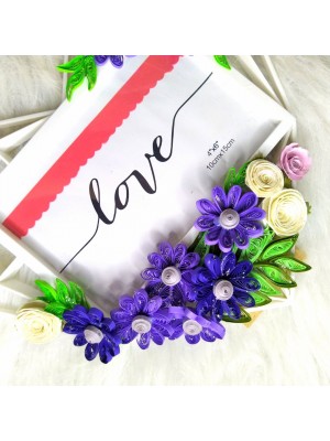 Quilled Heart Shaped Photo frame - Purple Quilled Heart Shaped Photo frame - Purple