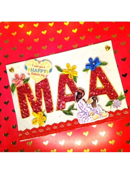 Maa Quilled Mothers Day Greeting Card image