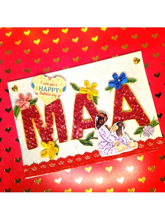 Maa Quilled Mothers Day Greeting Card