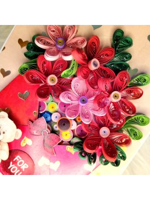 Quilled Flowers In Envelope Greeting Card Quilled Flowers In Envelope Greeting Card
