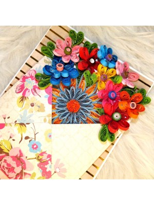 Quilled Flowers In Envelope Greeting Card Quilled Flowers In Envelope Greeting Card