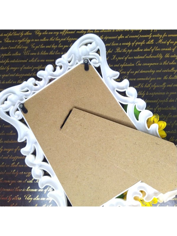 Quilled Flowers Photo Frame - 4x6 Inch Photo