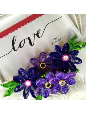 Quilled Heart Shaped Photo Frame - Purple Quilled Heart Shaped Photo Frame - Purple