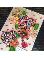 Quilled hearts love greeting card