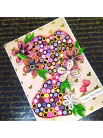 Quilled Hearts Love Greeting Card