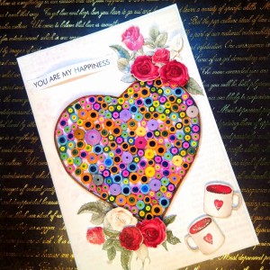 Big quilled heart handmade greeting card Big quilled heart handmade greeting card