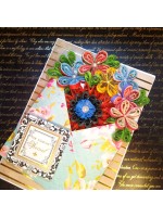 Quilled Flowers In Envelope Greeting Card