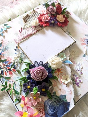 Quilled Corner Birthday Handmade Greeting Card