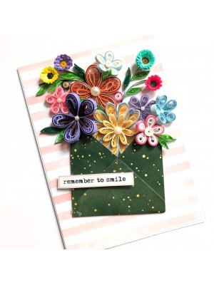Quilled Flowers In Envelope Greeting Card Quilled Flowers In Envelope Greeting Card