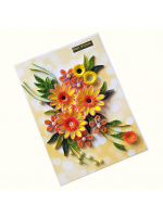 Beautiful Yellow And Pink Flowers Greeting Card