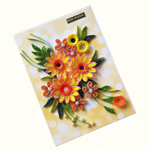 Beautiful Yellow And Pink Flowers Greeting Card Beautiful Yellow And Pink Flowers Greeting Card