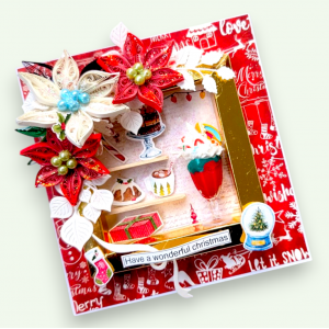 Christmas Desserts Miniature Quilled flowers 