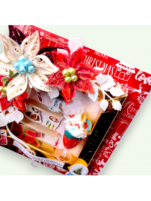 Christmas Desserts Miniature Quilled flowers 