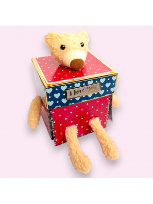 3 Layered Cute Teddy Love Explosion Box