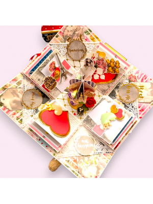 3 Layered Cute Teddy Love Explosion Box