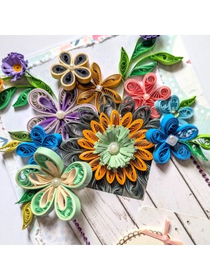 Quilled Flowers In Envelope Greeting Card Quilled Flowers In Envelope Greeting Card